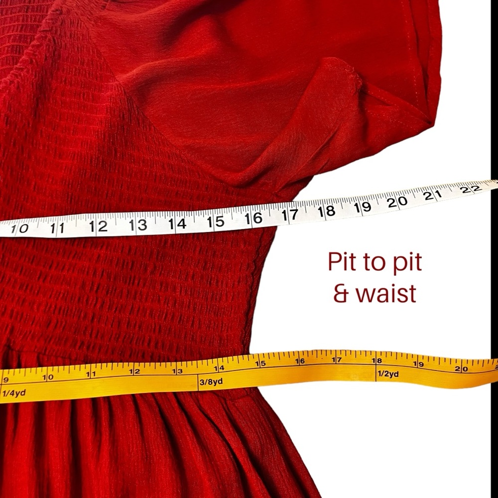 Baltic Born Felicity Midi/Maxi Dress with Smocked Top in Rust - Picture 6 of 16